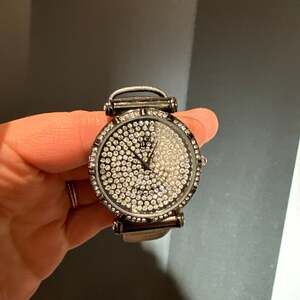 Victoria Wieck Beverly Hills Gunmetal Pave Crystal Dial Watch